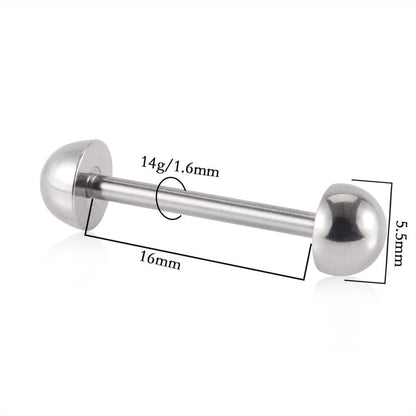 1 Piece Tongue Rings Minimalist Geometric 304 Stainless Steel Plating 18K Gold Plated