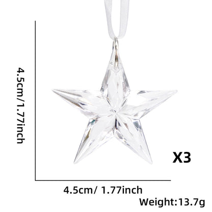 Christmas Shiny IG Style Snowflake Plastic Party Festival Hanging Ornaments Decorations Hanging Ornaments