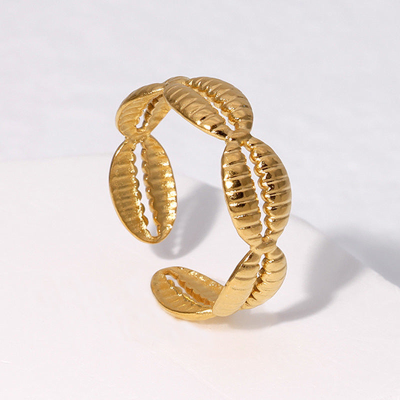 IG Style Shell Animal Chinese Zodiac Stainless Steel Electroplating Rings
