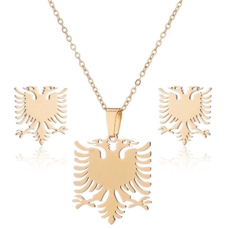 Minimalist Ball 201 Stainless Steel 18K Gold Plated Plating Earrings Necklace