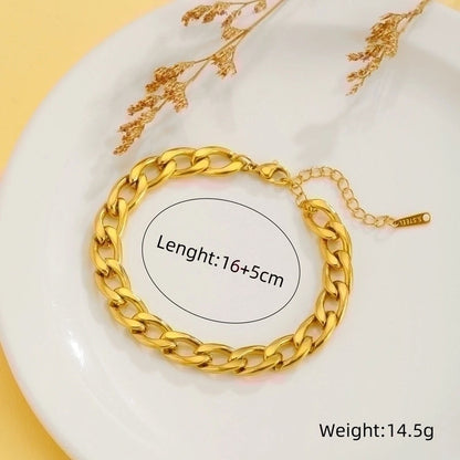 Sweet Rabbit Sun Heart Shape Titanium Steel 18K Gold Plated Artificial Gemstones Bracelets In Bulk