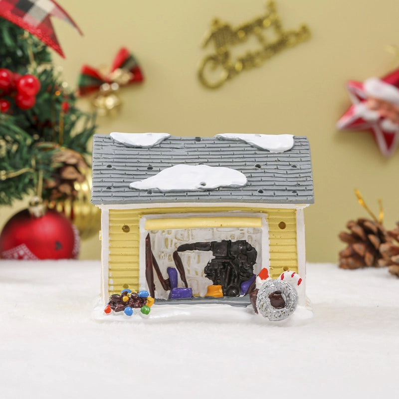 Christmas Fashion House Resin Daily Decorations Table Decoration