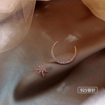 Minimalist Star Heart Shape Bow Knot Alloy Inlay Artificial Pearls Zircon Women\'s Earrings 1 Pair