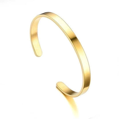 Minimalist Solid Color Stainless Steel Plating Bangle 1 Piece