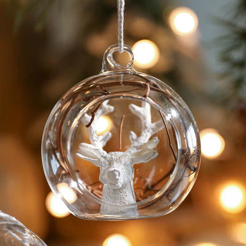 Christmas Ball Glass Ball Christmas Decoration Pendant Hanging Ornament Hanging Ball Christmas Atmosphere Decoration Supplies Christmas Ball