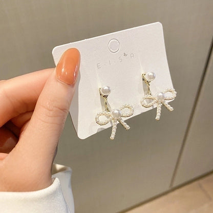 Fashion Geometric Alloy Plating Artificial Pearls Women\'s Earrings 1 Pair