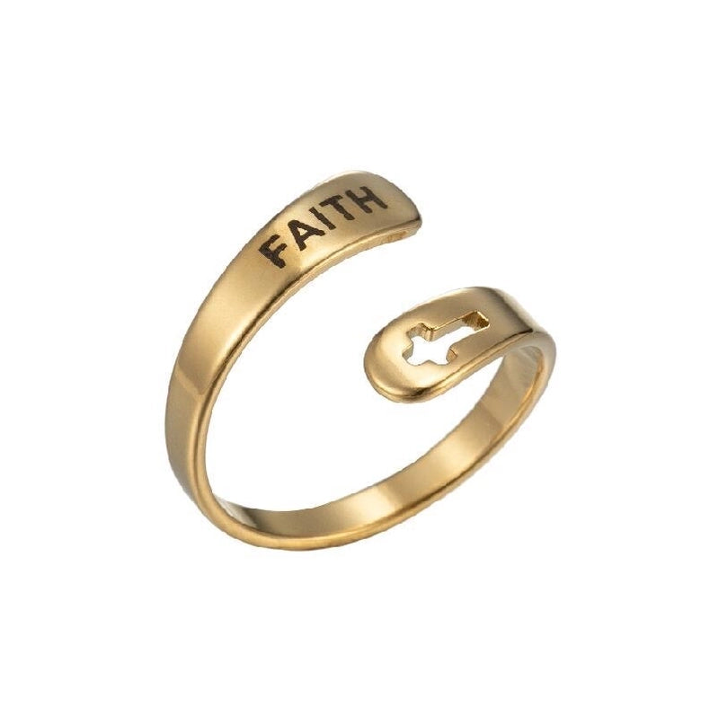 Retro Number 201 Stainless Steel No Inlaid 18K Gold Plated Plating Open Ring