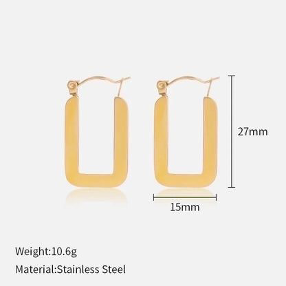 1 Pair IG Style Minimalist Solid Color Plating 304 Stainless Steel Stainless Steel Earrings