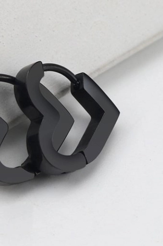 1 Piece Minimalist Solid Color Plating Stainless Steel Silver Plated Earrings