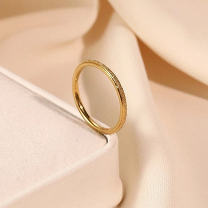 Minimalist Waves Stainless Steel Plating Rings