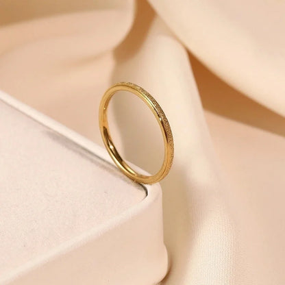 Minimalist Waves Stainless Steel Plating Rings