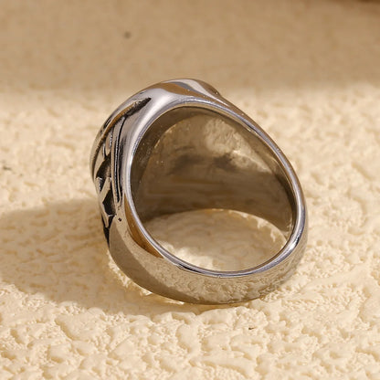 Fashion Circle Geometric Stainless Steel Electroplating Rings