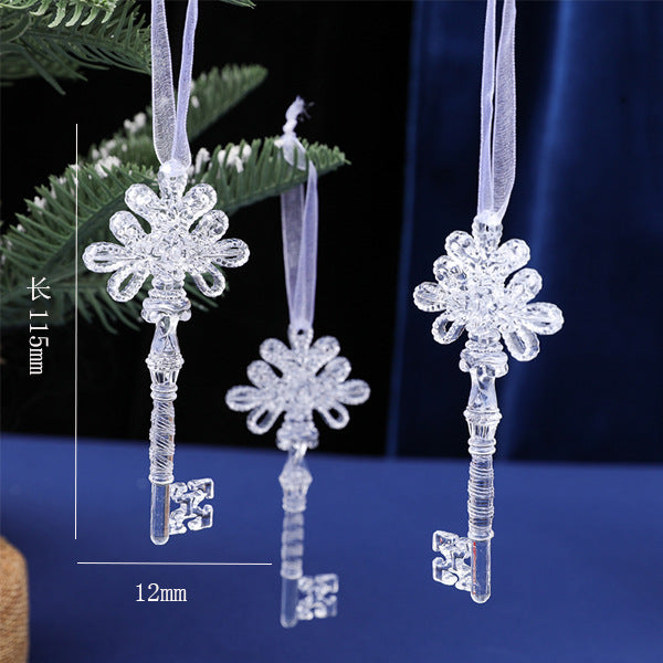 Christmas Design Christmas Tree Snowflake Reindeer Keychain Acrylic Ice Stick Pendant