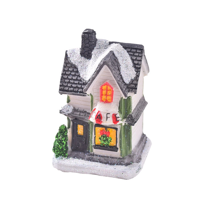 Christmas New Christmas Decorations Resin Small House Micro Landscape Resin House Christmas Ornament Christmas Gift