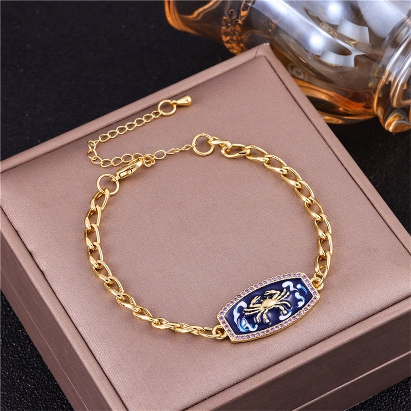 Vintage Style Minimalist Animal Letter Copper Bracelets Cuban Link Chain Curb Chain Cable Chain Box Chain