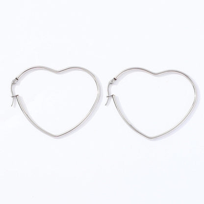 1 Pair Fashion Star Heart Shape Butterfly Plating Hollow Out 201 Stainless Steel 18K Gold Plated Earrings