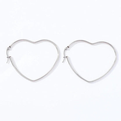 1 Pair Fashion Star Heart Shape Butterfly Plating Hollow Out 201 Stainless Steel 18K Gold Plated Earrings