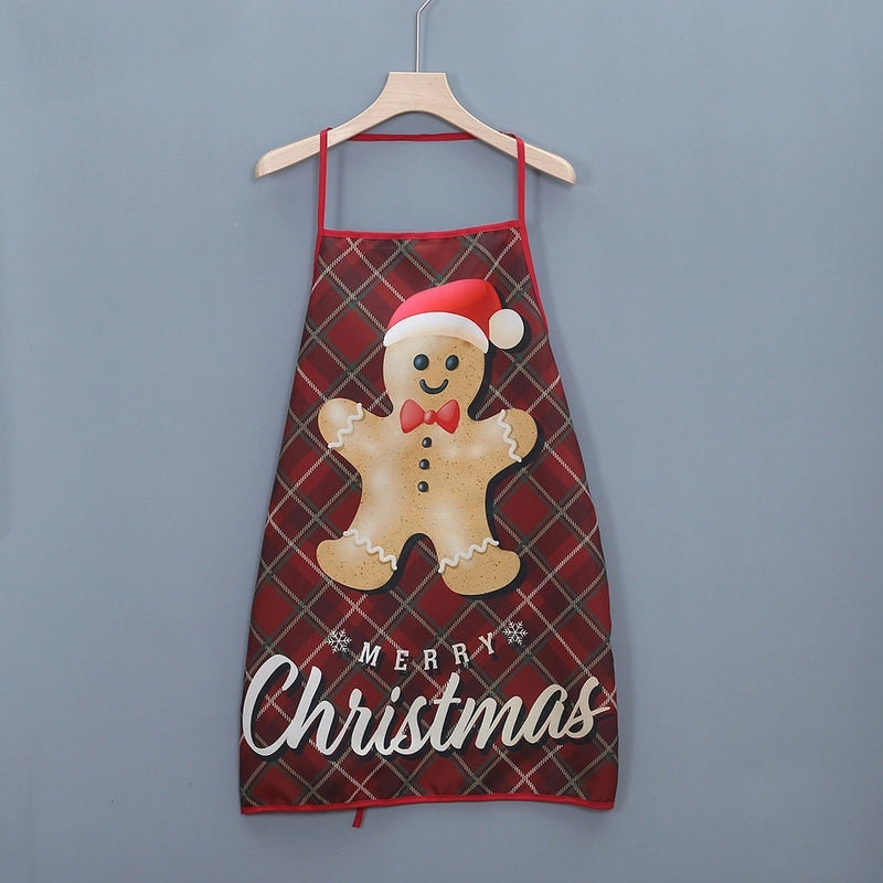 Christmas Santa Claus Snowman Polyester Indoor Aprons Costume Props