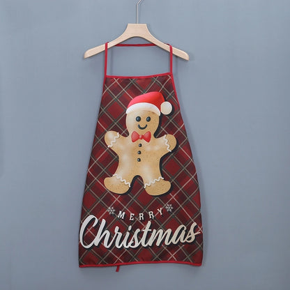 Christmas Santa Claus Snowman Polyester Indoor Aprons Costume Props