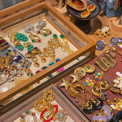 Mid-century Modern Ellipse Geometric Alloy Electroplating Earrings