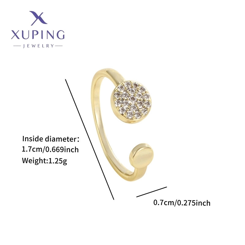 Copper 18K Gold Plated Inlay Geometric Butterfly Fish Tail Artificial Gemstones Open Rings