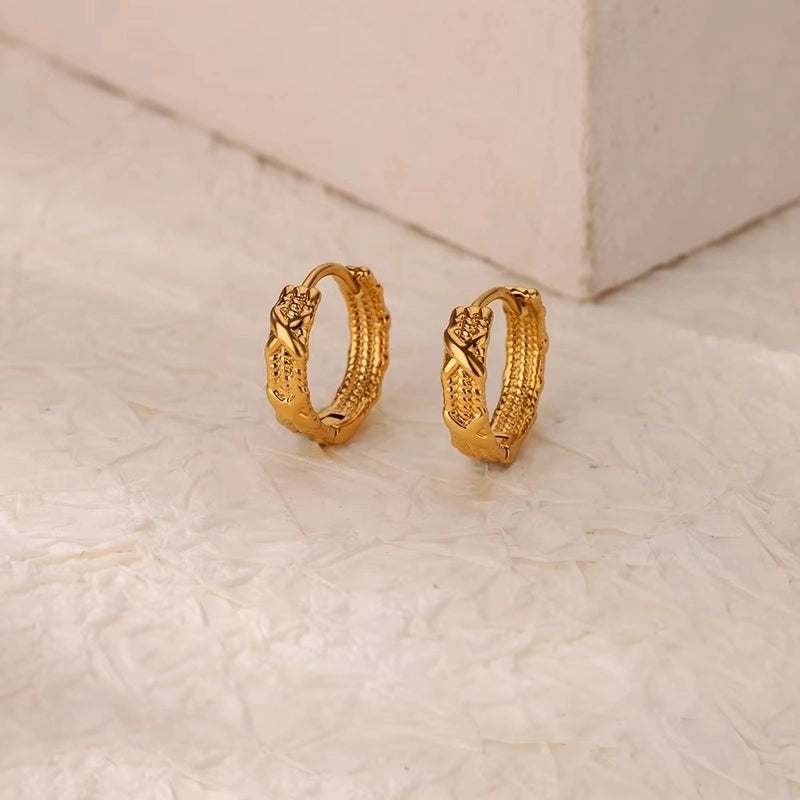 1 Pair Minimalist Geometric Heart Shape 304 Stainless Steel Earrings