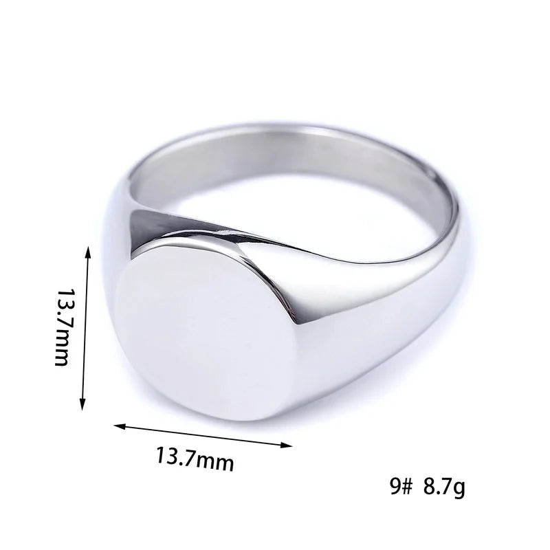 Jewelry Minimalist Solid Color 304 Stainless Steel Plating Stainless Steel Rings