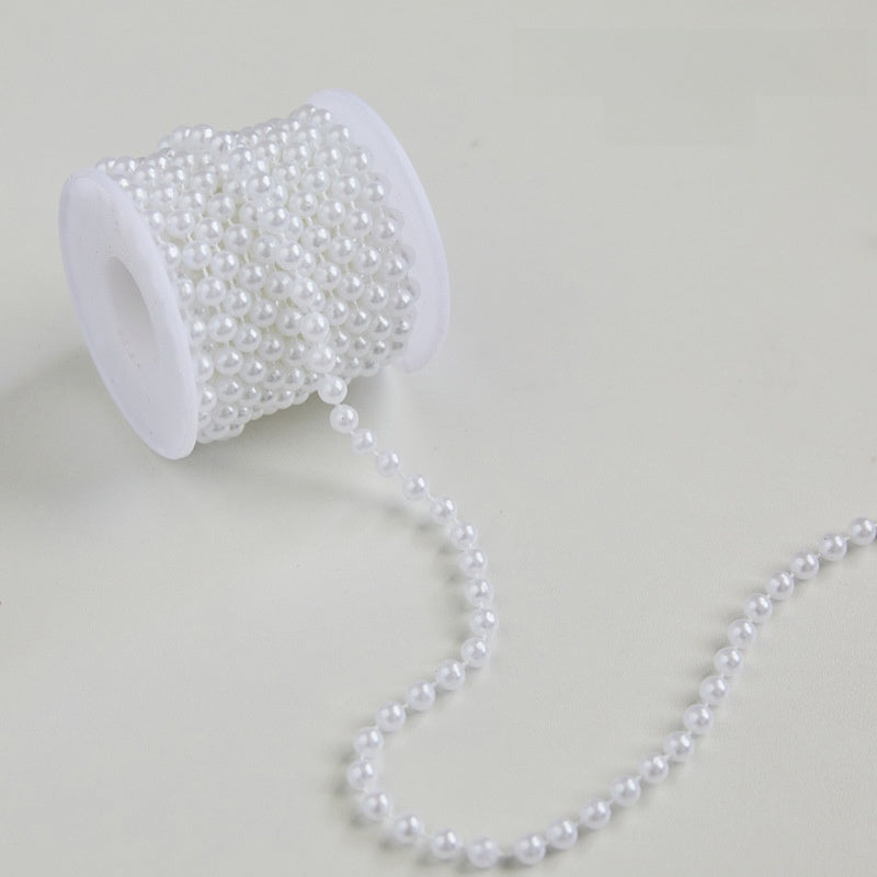 2 Pieces Christmas Tree Hanging Ornaments Pearl String Bead Chain Wedding Hotel Decoration Scene Bead Chain