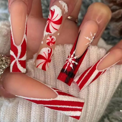 Christmas Classic Style Press On Nails