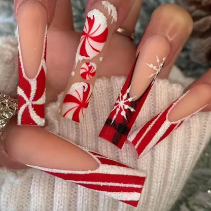 Christmas Classic Style Press On Nails
