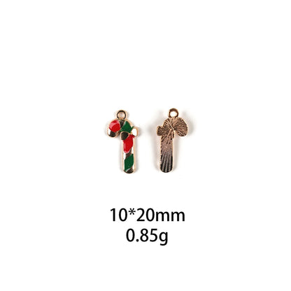 10 PCS/Package Zinc Alloy Christmas Tree Santa Claus Christmas Socks Pendant Jewelry Accessories