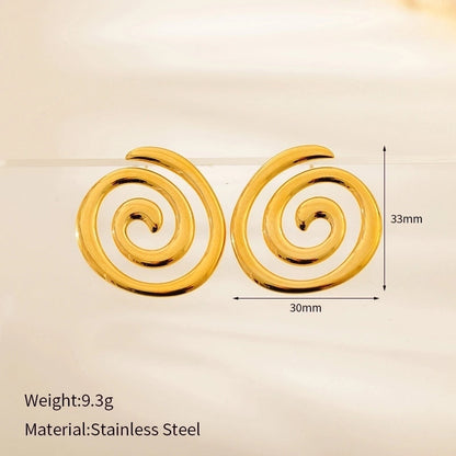 1 Pair Cute Luxurious Wedding Geometric 304 Stainless Steel 18K Gold Plated Stainless Steel Earrings