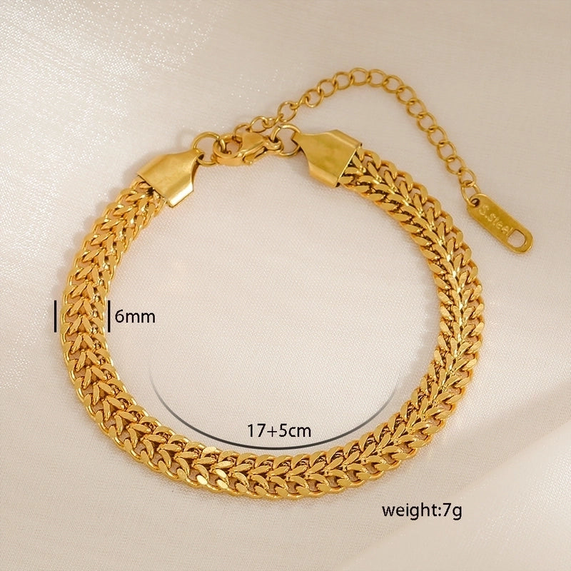 Hip-Hop Punk Minimalist Geometric 304 Stainless Steel Stainless Steel Bracelets In Bulk