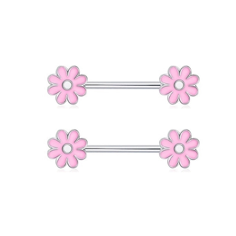 1 Pair Nipple Rings & Studs Minimalist Geometric Heart Shape 304 Stainless Steel Copper Plating Nipple Rings & Studs