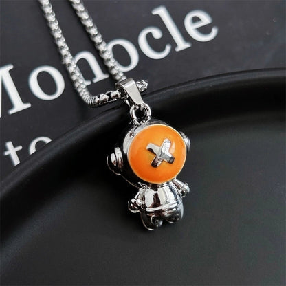 Hip-hop Animal Cartoon Character Alloy Titanium Steel Pendant Necklace In Bulk