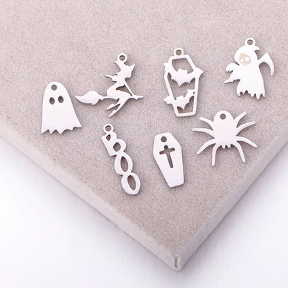 5 PCS/Package 5*21mm 304 Stainless Steel Pentagram Ghost Spider Pendant Jewelry Accessories