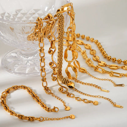 IG Style Women Chain Geometric Stainless Steel Electroplating Bracelets