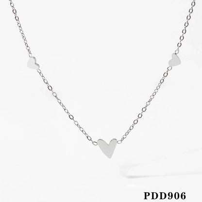 Modern Style Minimalist Heart Shape 304 Stainless Steel 316 Stainless Steel No Inlaid 16K Gold Plated White Gold Plated Gold Plated Bracelets Anklet Necklace