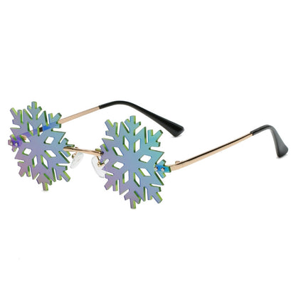 Fashion Snowflake Pc Polygon Frameless Glasses