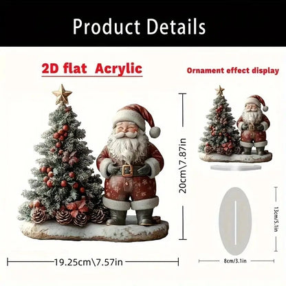 Christmas Minimalist Classic Style Christmas House Santa Claus Snowman Arylic Party Hanging Ornaments Decorations Table Decoration