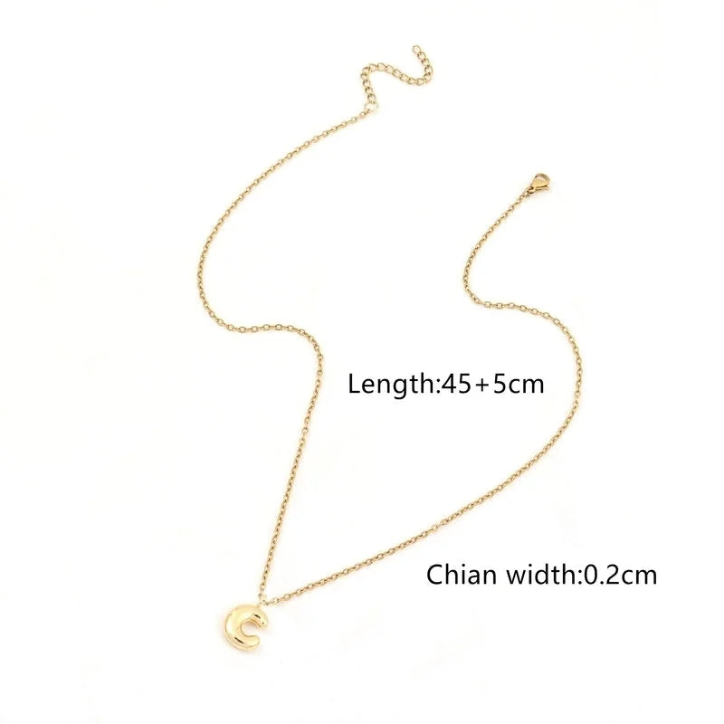 201 Stainless Steel Copper Letter Pendant Necklace