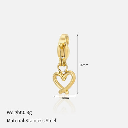 Casual Minimalist Heart Shape Flower 304 Stainless Steel Artificial Rhinestones Zircon 18K Gold Plated Polishing Inlay Bracelets Necklace