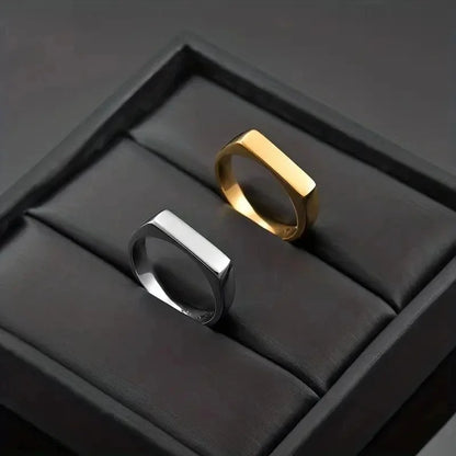 Minimalist U Shape Titanium Steel Plating Rings