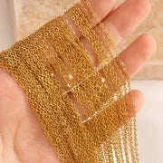 Minimalist Chain 304 Stainless Steel 18K Gold Plated Plating Necklace