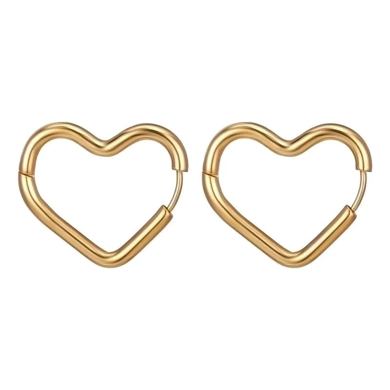 1 Piece Fashion Square Plating 201 Stainless Steel 18K Gold Plated Earrings