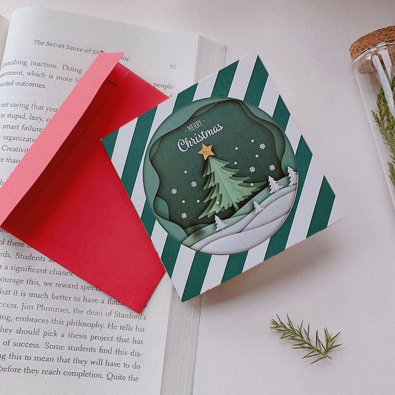 Christmas Christmas Tree Elk Christmas Festival Card