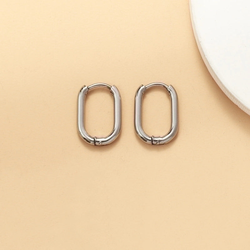 Minimalist Geometric Stainless Steel Earrings 1 Pair