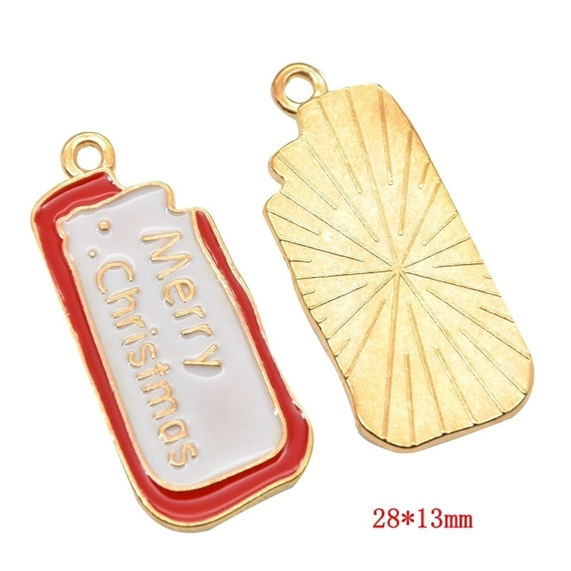 1 Piece Alloy Christmas Tree Santa Claus Christmas Socks Pendant Jewelry Accessories