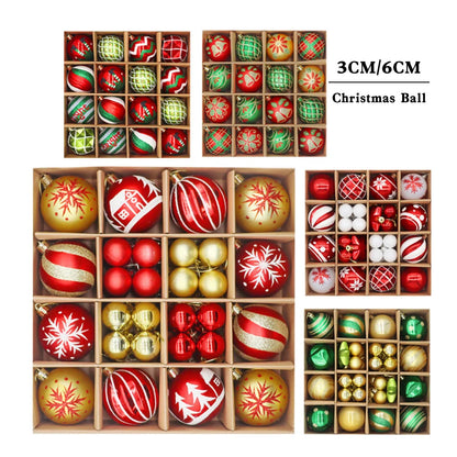 Christmas Decoration 6cm 16pcs Electroplated Plastic Balls Irregularly Shaped Painted Christmas Balls Gift Christmas