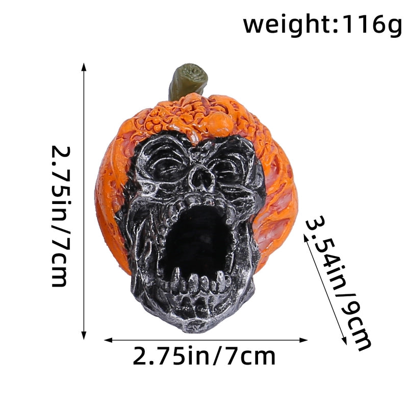 Halloween Hip-Hop Funny Pumpkin Skull Resin Party Festival Ornaments Decorative Props